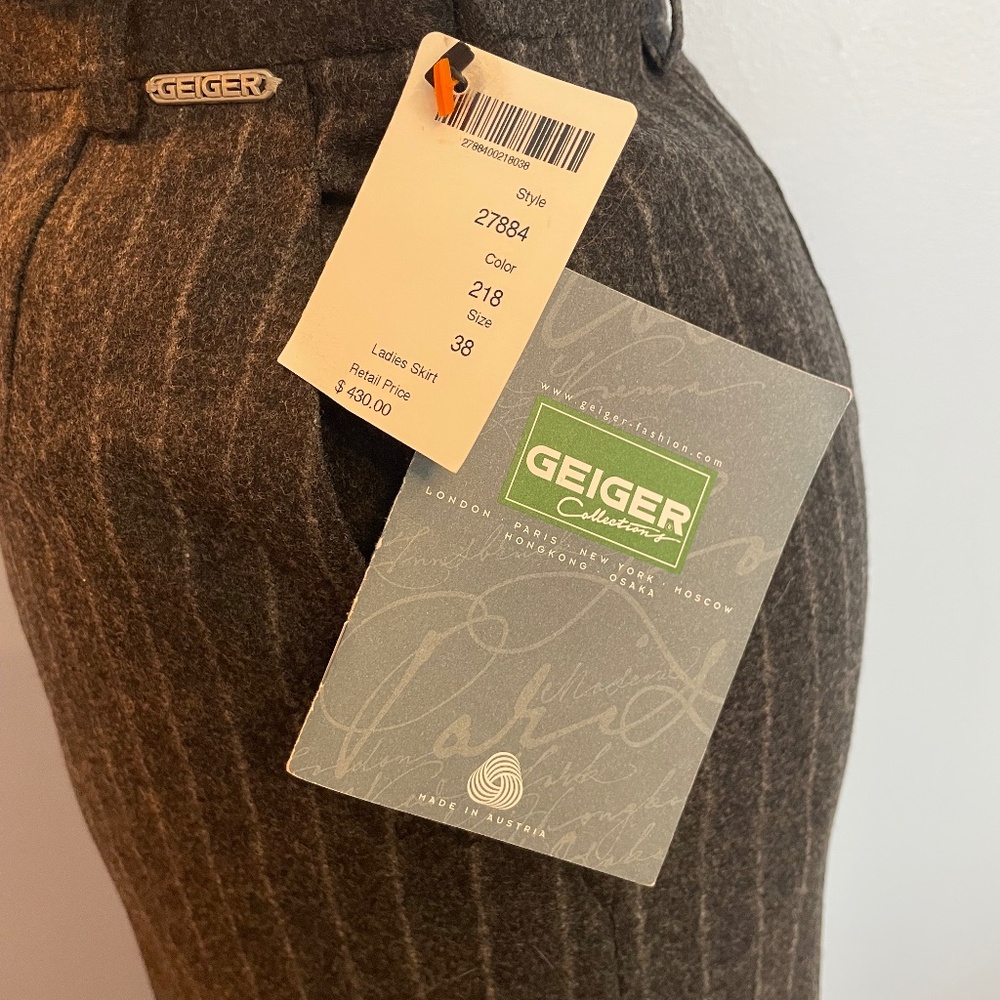 Geiger Collection Wool Grey Pencil Skirt NWT